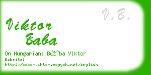 viktor baba business card